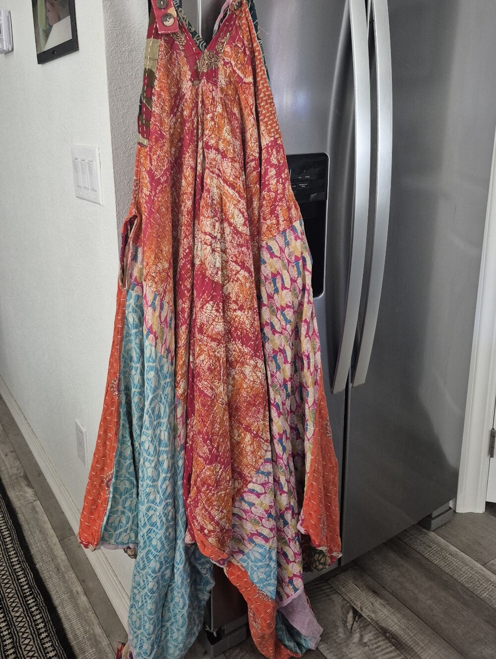 Custom High Quality Kantha Jumpsuit Reversible Harem Bohemian Patchwork L-XXL - Picture 4 of 14